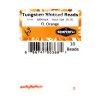 Tungsten Slotted Beads 2mm (5/64 inch) Fl Orange