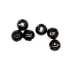 Tungsten Slotted Beads 2mm (5/64 Inch) Mottled Black Gold