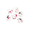 Tungsten Slotted Beads 2.3mm (3/32 Inch) Mottled White Ruby