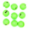 Tungsten Slotted Beads 4.6mm (3/16 Inch) Fl Green