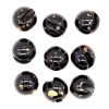 Tungsten Slotted Beads 4.6mm (3/16 Inch) Mottled Black Gold