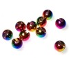 Tungsten Slotted Beads 4.6mm (3/16 inch) Rainbow