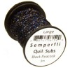 Quill Subs Large Black Peacock