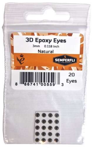3mm 3D Epoxy Eyes Natural