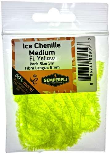 Ice Chenille 8mm Medium Fl Yellow