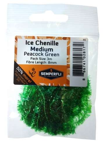 Ice Chenille 8mm Medium Peacock Green
