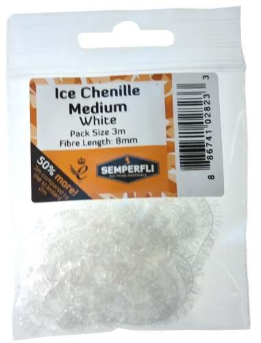 Ice Chenille 8mm Medium White