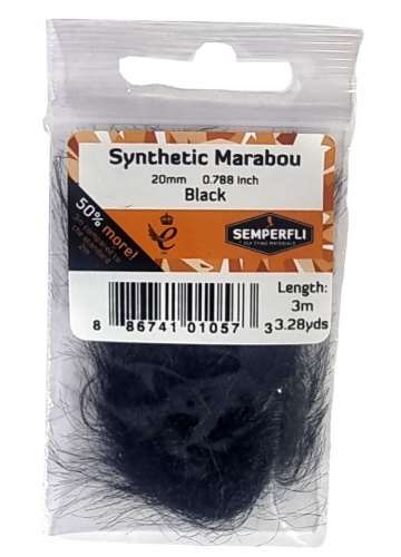 Synthetic Marabou 20mm Black