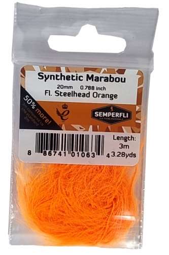 Synthetic Marabou 20mm Fl Steelhead Orange