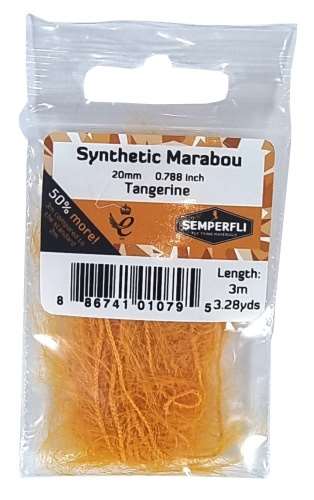 Synthetic Marabou 20mm Tangerine