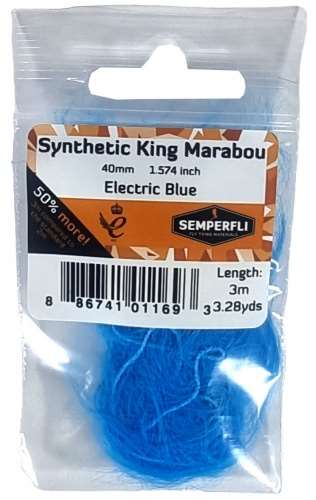 Synthetic King Marabou 40mm Electric Blue