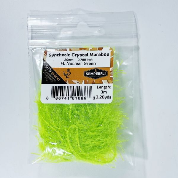 Synthetic Crystal Marabou 20mm Fl Nuclear Green