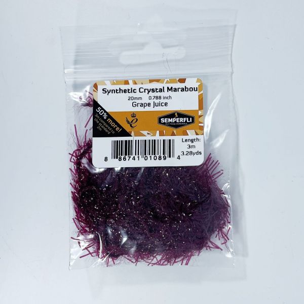 Synthetic Crystal Marabou 20mm Grape Juice