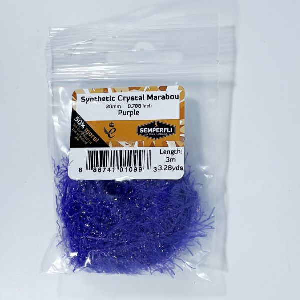 Synthetic Crystal Marabou 20mm Purple