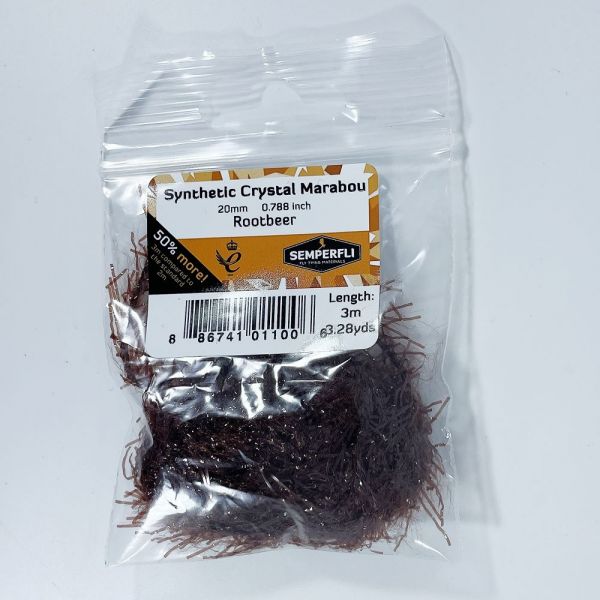 Synthetic Crystal Marabou 20mm Rootbeer