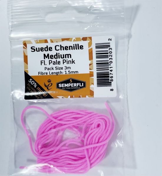 Suede Chenille 1.5mm Medium Fl Pale Pink