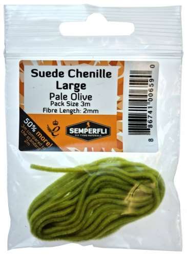 Suede Chenille 2mm Large Pale Olive
