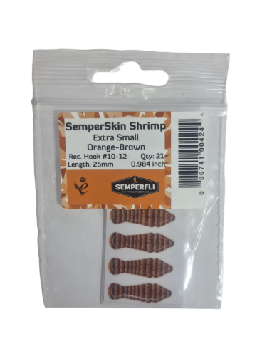 SemperSkin Shrimp Orange-Brown Extra Small (Hook #10-#12)