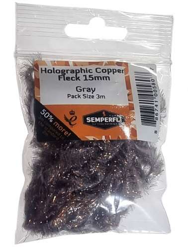 Copper Tinsel Fleck 15mm Large Gray