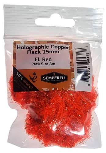 Copper Tinsel Fleck 15mm Large Fl Red