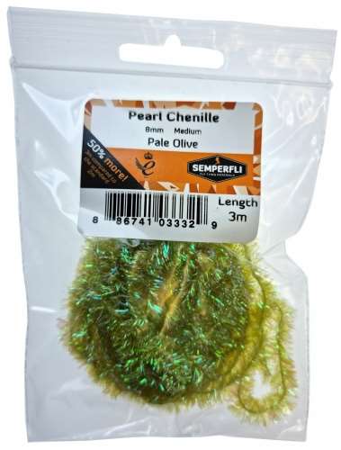 Pearl Chenille 8mm Medium Pale Olive