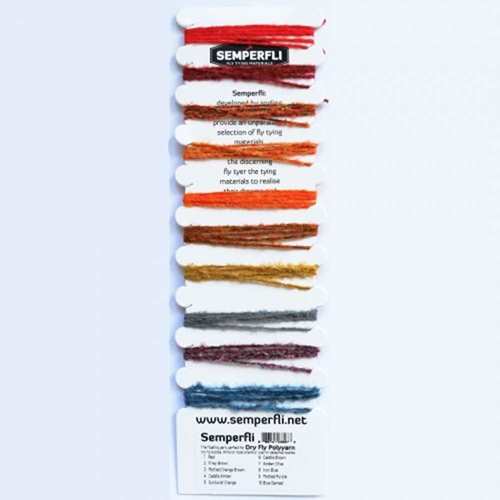 Dry Fly Polyyarn Sample Card