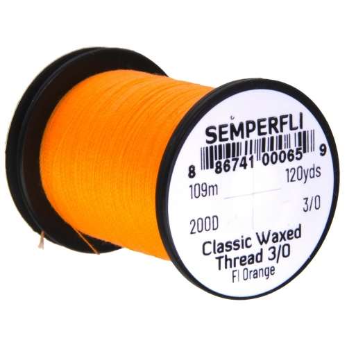 Classic Waxed Thread 3/0 120 Yards Fluoro Orange