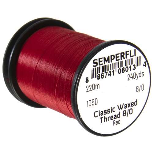 Classic Waxed Thread 8/0 240 Yards Red