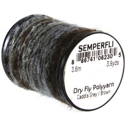 Dry Fly Polyyarn Caddis Grey / Brown