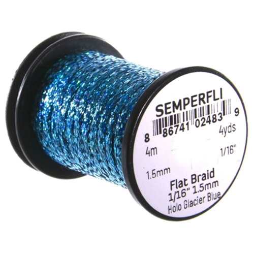 Flat Braid 1.5mm 1/16'' Holo Glacier Blue