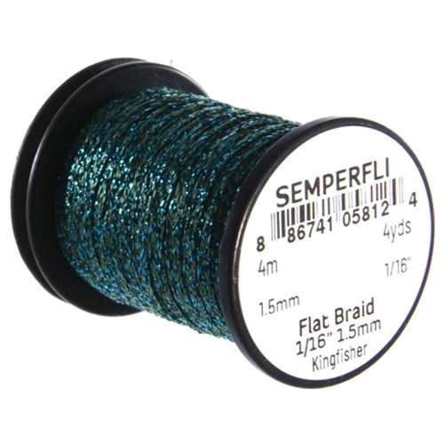Flat Braid 1.5mm 1/16'' Kingfisher / Turquoise