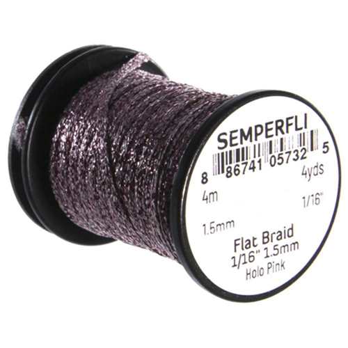 Flat Braid 1.5mm 1/16'' Holographic Pink