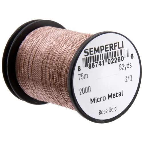 Micro Metal Hybrid Thread, Tinsel & Wire Rose Gold
