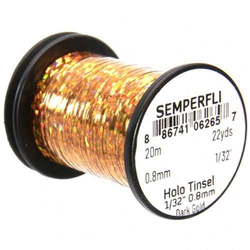 1/32 inch Holographic Dark Gold Tinsel