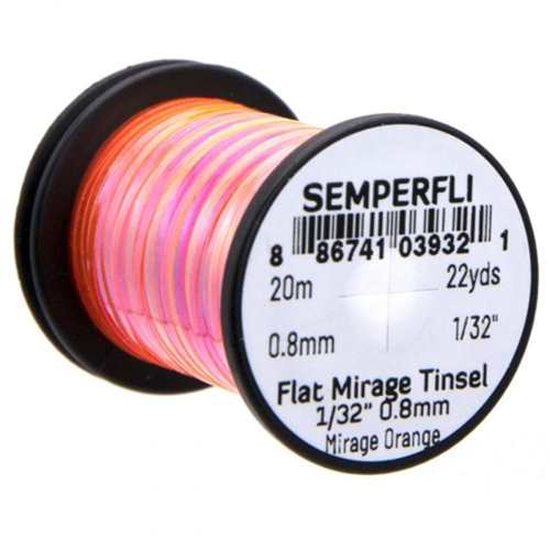 1/32'' Fluoro Orange Mirror Tinsel