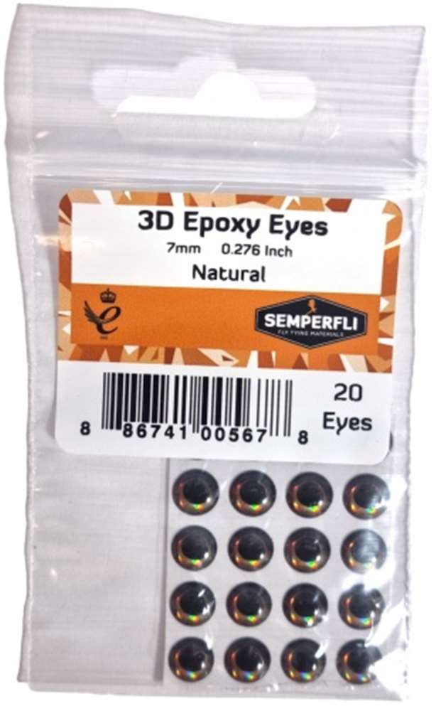 7mm 3D Epoxy Eyes Natural