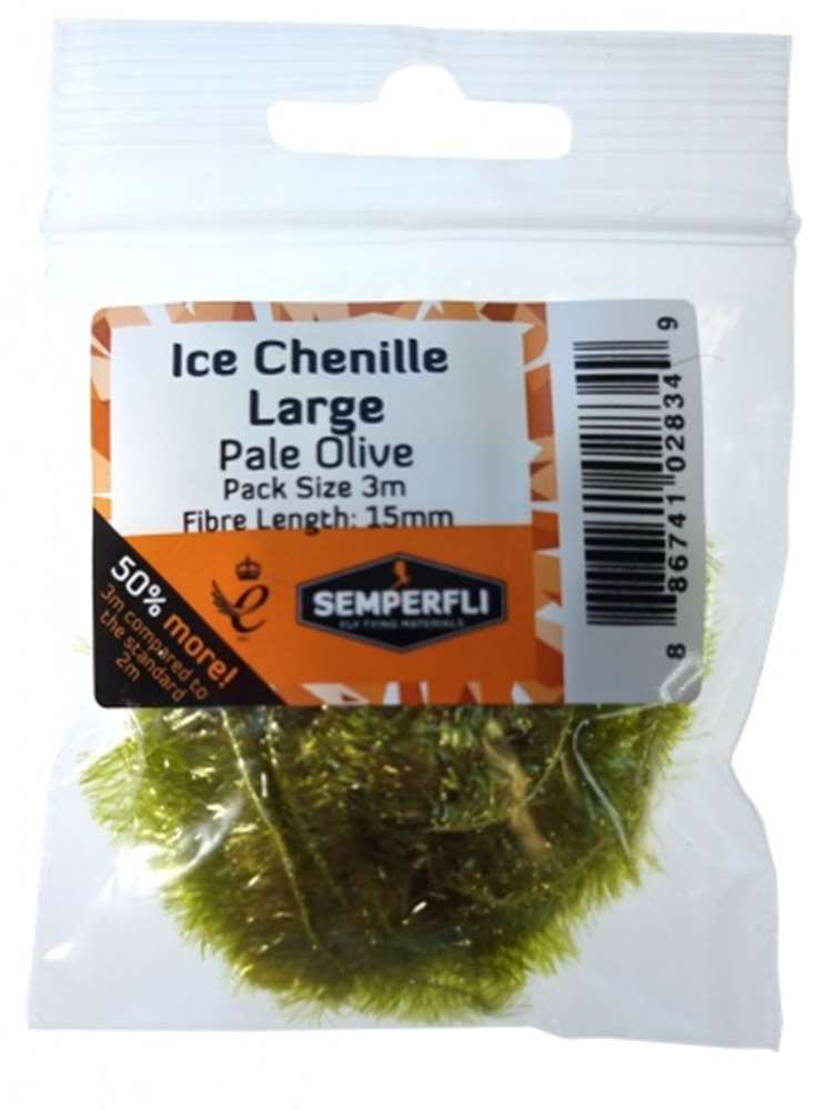 Ice Chenille 15mm Large Pale Olive