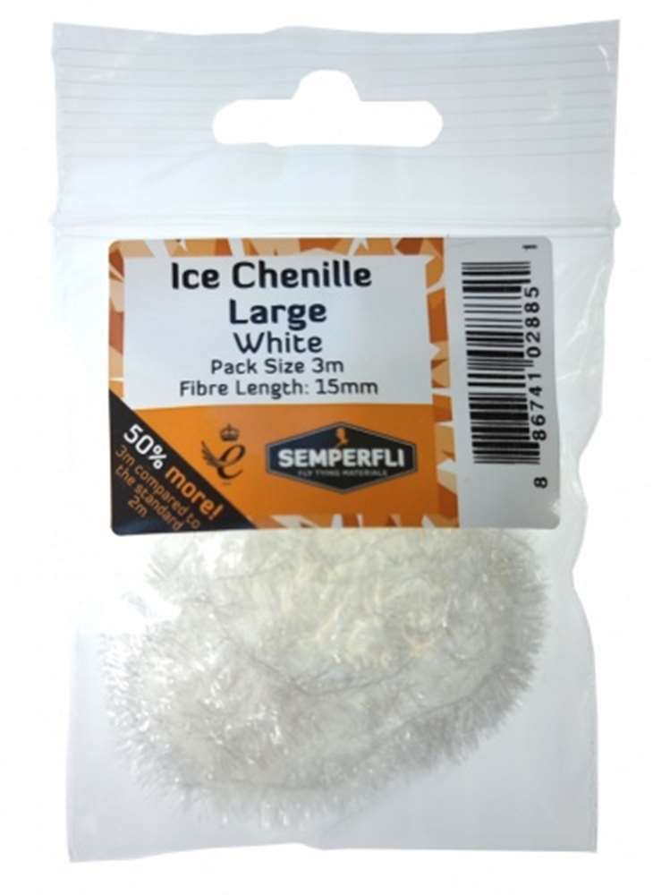 Ice Chenille 15mm Large White