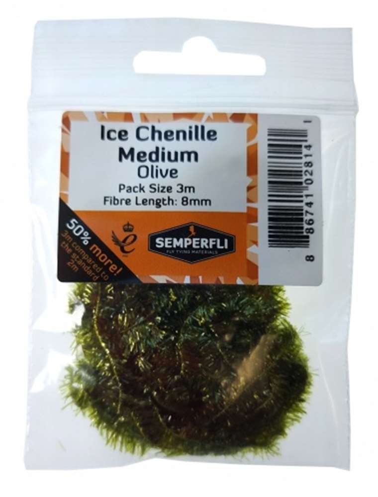 Ice Chenille 8mm Medium Olive