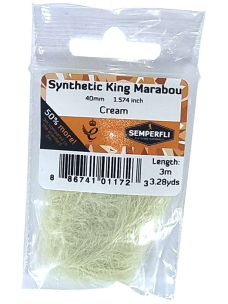 Synthetic King Marabou 40mm Cream