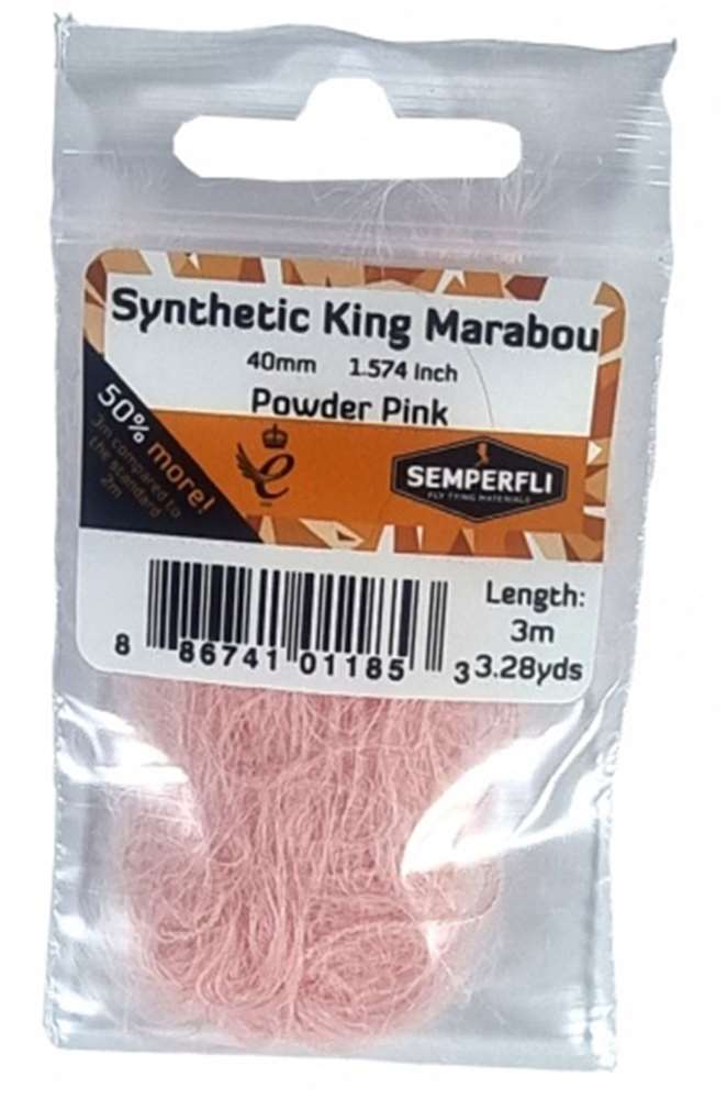 Synthetic King Marabou 40mm Powder Pink