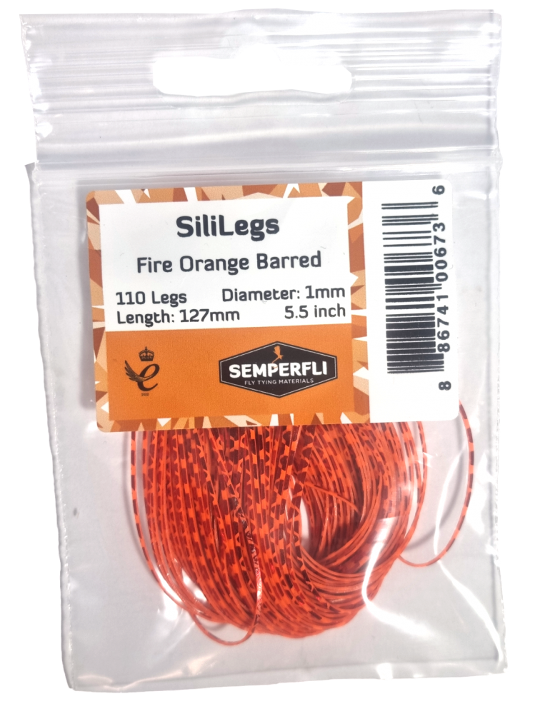 SiliLegs Fire Orange Barred