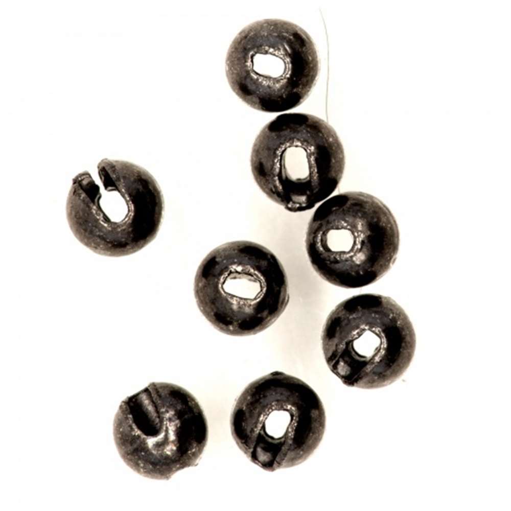 Tungsten Slotted Beads 2.3mm (3/32 Inch) Black Nickel