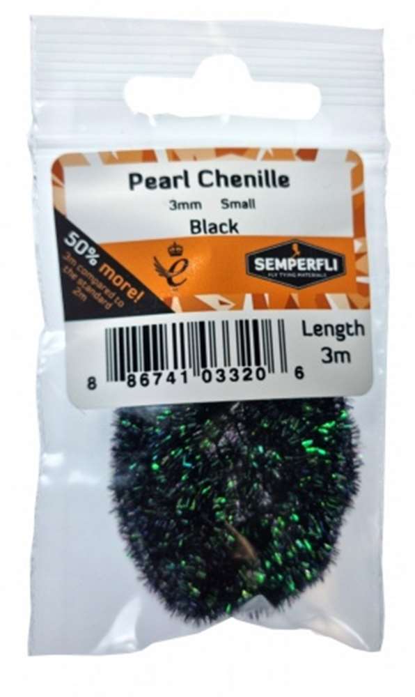 Pearl Chenille 3mm Black