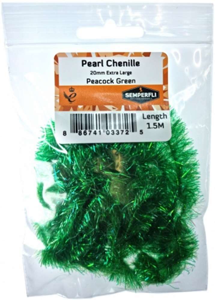 Pearl Chenille 20mm XL Peacock Green