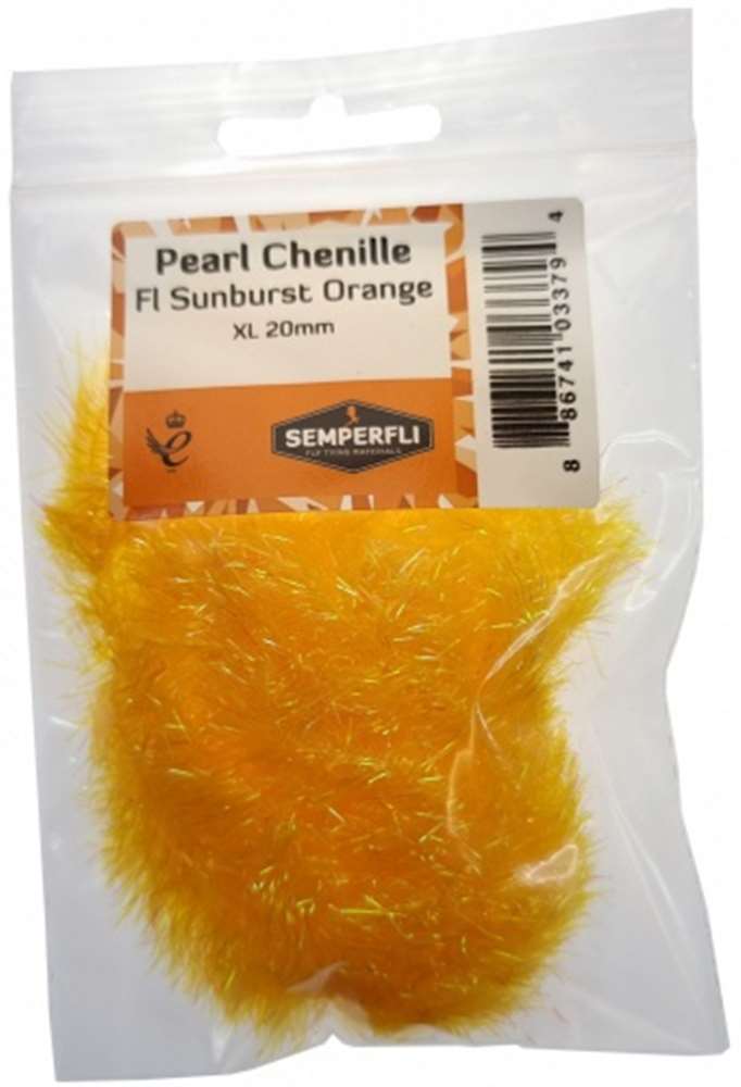 Pearl Chenille 20mm XL Fl Sunburst Orange