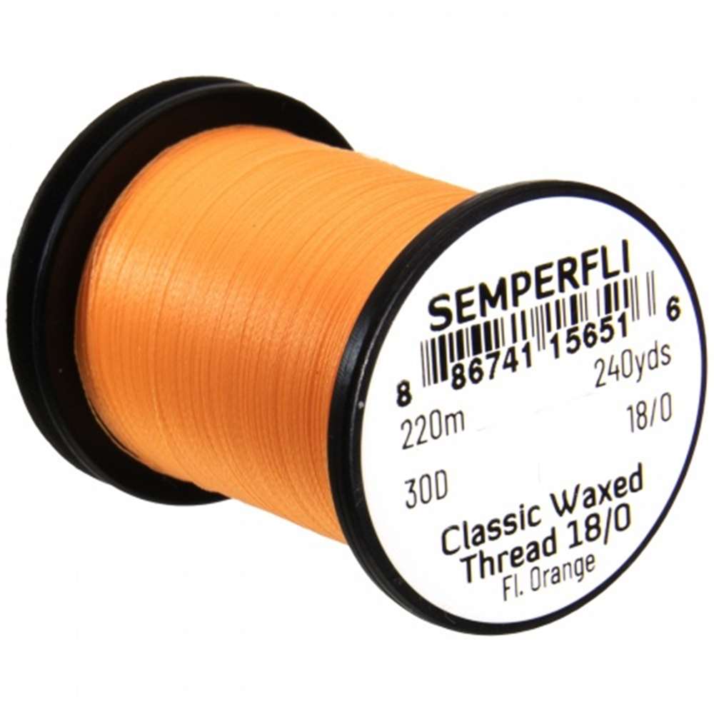 Classic Waxed Thread 18/0 240 Yards Fluoro Orange