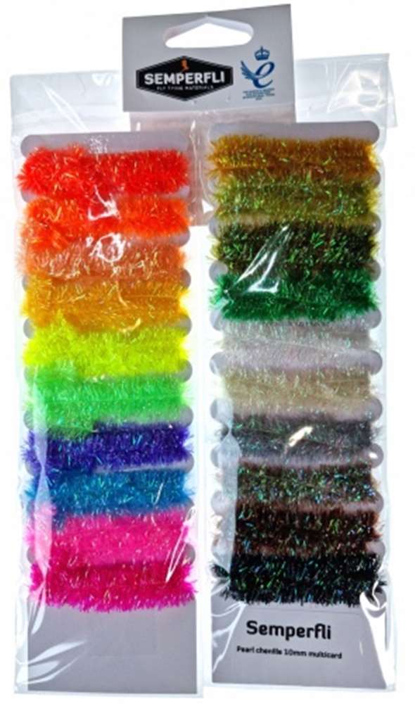 Pearl Chenille Multicards 10mm Mixed 20 Colors