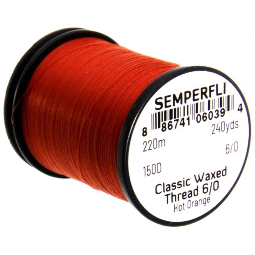 Classic Waxed Thread 6/0 240 Yards Hot Orange