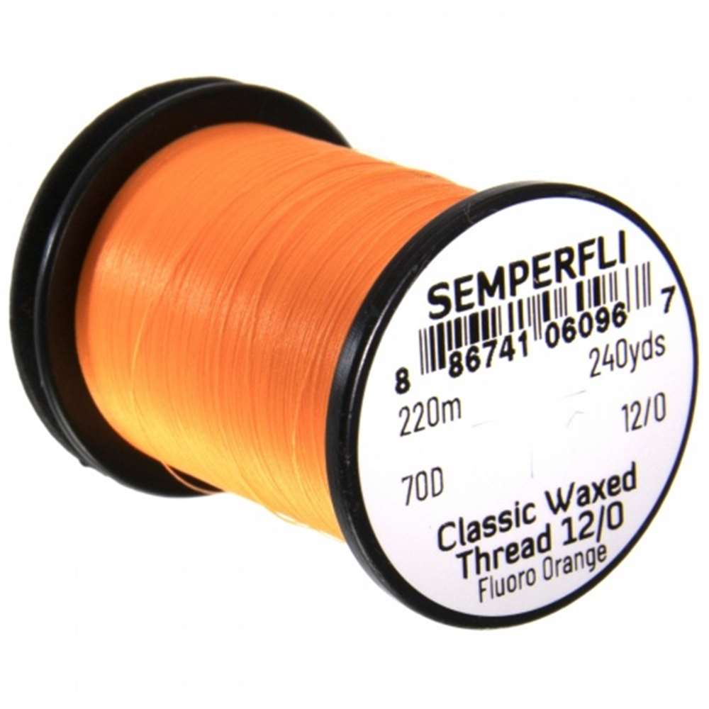 Classic Waxed Thread 12/0 240 Yards Fluoro Orange